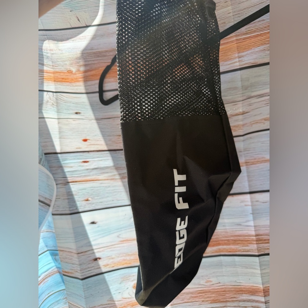 Black Mesh Drawstring Bag